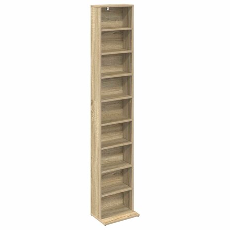Cd-kast 2 st Sonoma Eiken 33 x 23,5 x 175 cm Bewerkt hout 4
