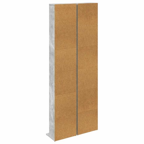Cd-kast 2 st Betongrijs 33 x 23,5 x 175 cm Bewerkt hout 8
