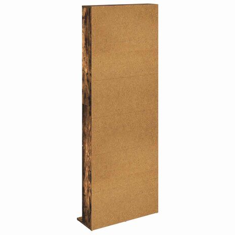 Cd-kast Gerookt eiken 65 x 23,5 x 175 cm Bewerkt hout 6
