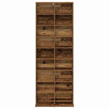 Cd-kast Oud hout 65 x 23,5 x 175 cm Bewerkt hout 4