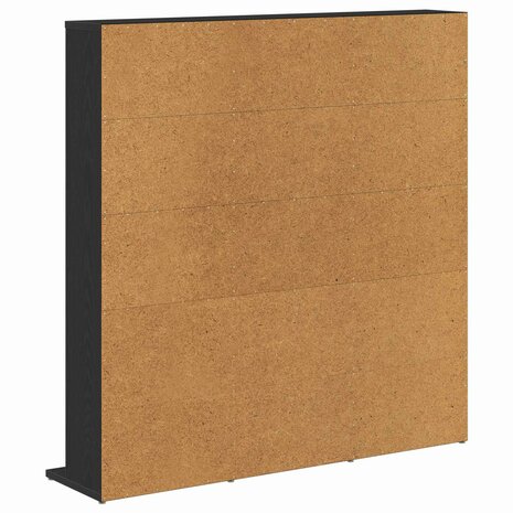 Cd-kast Zwart eiken 96 x 23,5 x 97,5 cm Bewerkt hout 6