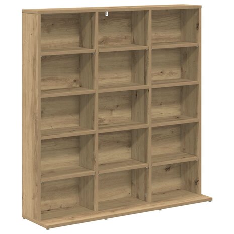 Cd-kast Artisanaal eiken 96 x 23,5 x 97,5 cm Bewerkt hout 2