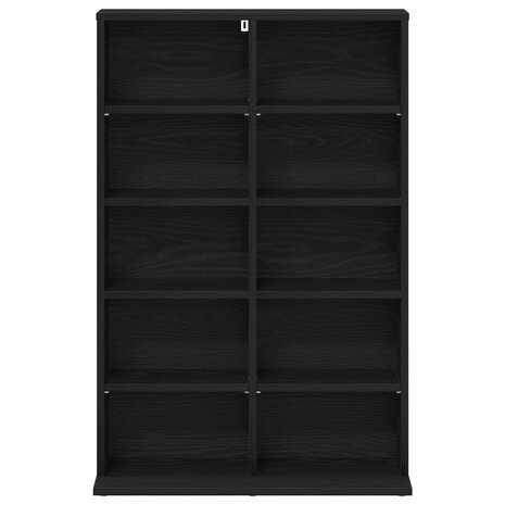 Cd-kast Zwart eiken 65 x 23,5 x 97,5 cm Bewerkt hout 4