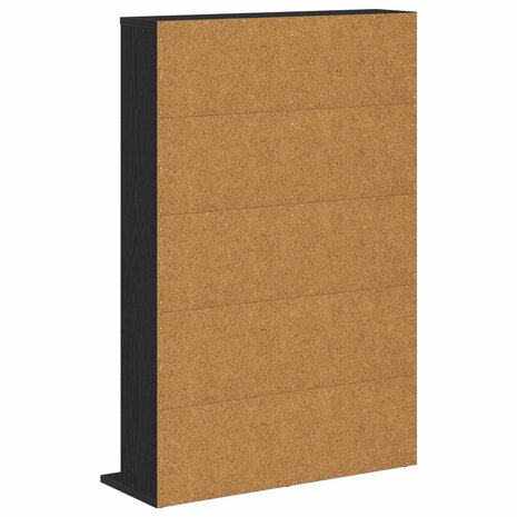Cd-kast Zwart eiken 65 x 23,5 x 97,5 cm Bewerkt hout 6