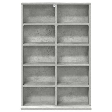 Cd-kast Betongrijs 65 x 23,5 x 97,5 cm Bewerkt hout 4