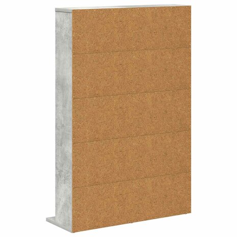 Cd-kast Betongrijs 65 x 23,5 x 97,5 cm Bewerkt hout 6
