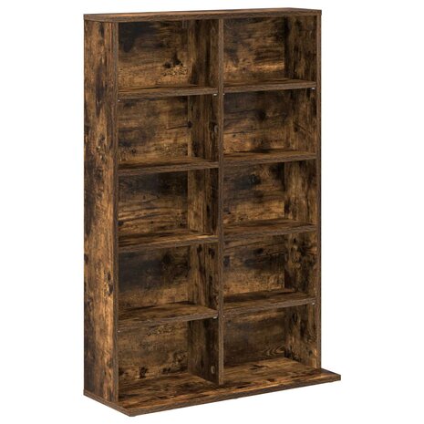 Cd-kast Gerookt eiken 65 x 23,5 x 97,5 cm Bewerkt hout 2