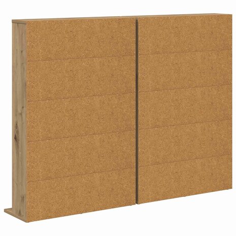 Cd-kast 2 st Artisanaal eiken 65 x 23,5 x 97,5 cm Bewerkt hout 8