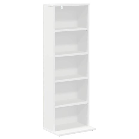 Cd-kast 2 st Wit 33 x 23,5 x 97,5 cm Bewerkt hout 4