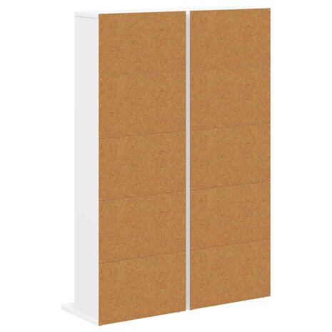 Cd-kast 2 st Wit 33 x 23,5 x 97,5 cm Bewerkt hout 8