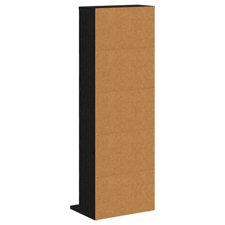 Cd-kast Zwart eiken 33 x 23,5 x 97,5 cm Bewerkt hout 6