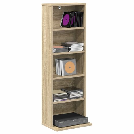 Cd-kast Sonoma Eiken 33 x 23,5 x 97,5 cm Bewerkt hout 3