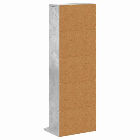 Cd-kast Betongrijs 33 x 23,5 x 97,5 cm Bewerkt hout 6