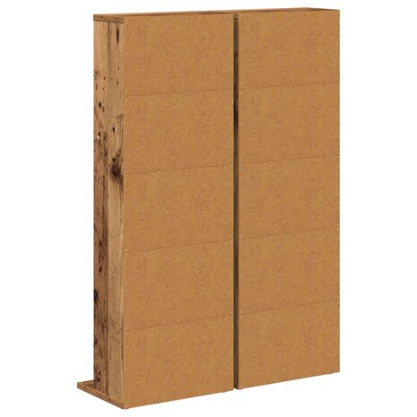 Cd-kast 2 st Oud hout 33 x 23,5 x 97,5 cm Bewerkt hout 8