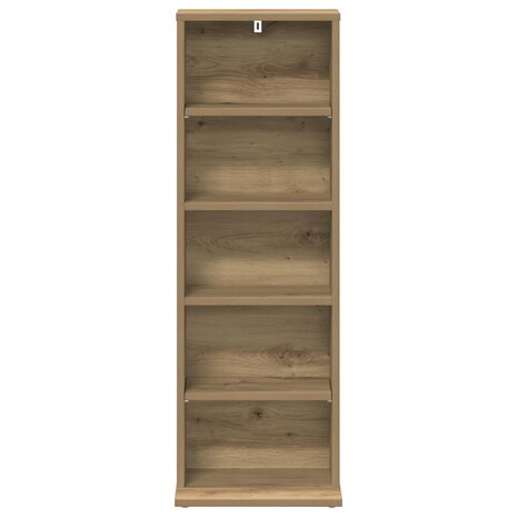 Cd-kast Artisanaal eiken 33 x 23,5 x 97,5 cm Bewerkt hout 4