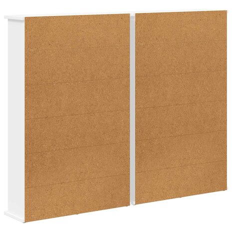 Cd-kast 2 st Wit 60 x 17 x 92 cm Bewerkt hout 8
