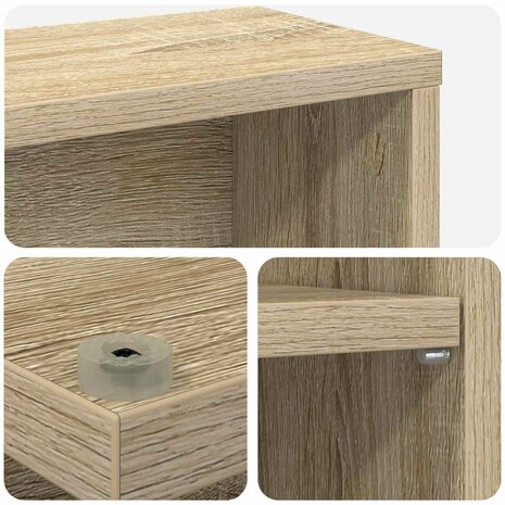 Cd-kast Sonoma Eiken 60 x 17 x 92 cm Bewerkt hout 7