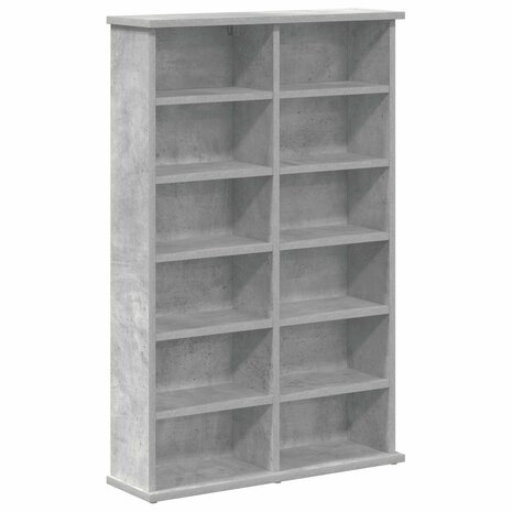 Cd-kast Betongrijs 60 x 17 x 92 cm Bewerkt hout 2