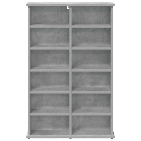 Cd-kast Betongrijs 60 x 17 x 92 cm Bewerkt hout 4