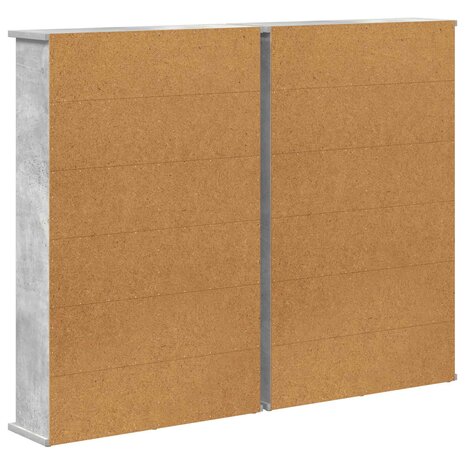 Cd-kast 2 st Betongrijs 60 x 17 x 92 cm Bewerkt hout 8