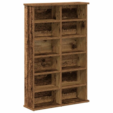 Cd-kast Oud hout 60 x 17 x 92 cm Bewerkt hout 2