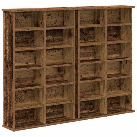 Cd-kast 2 st Oud hout 60 x 17 x 92 cm Bewerkt hout 2