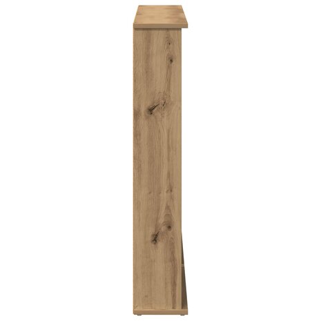 Cd-kast 2 st Artisanaal eiken 60 x 17 x 92 cm Bewerkt hout 7