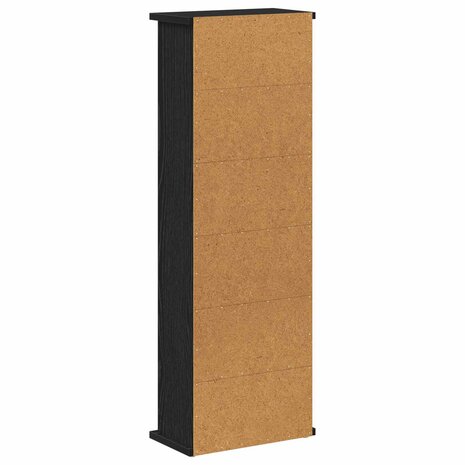 Cd-kast Zwart eiken 60 x 17 x 92 cm Bewerkt hout 6
