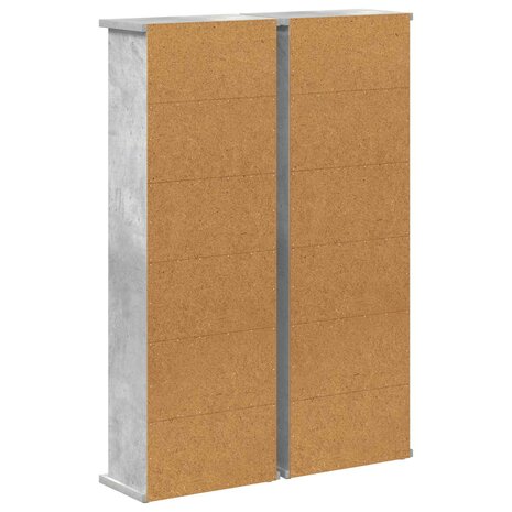 Cd-kast 2 st Betongrijs 60 x 17 x 92 cm Bewerkt hout 8