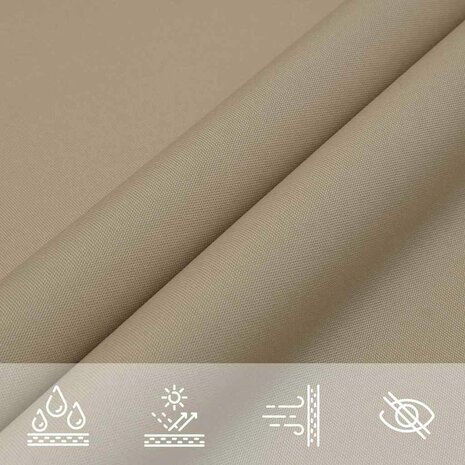 Zonnescherm driehoekig 3x3x3 m oxford stof taupe 8