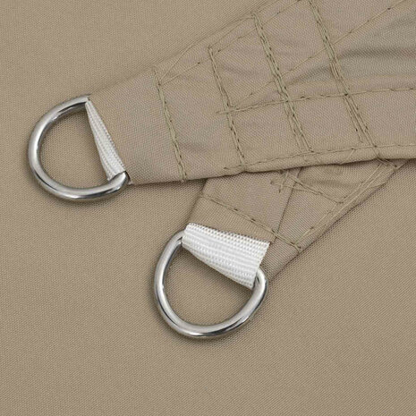 Zonnescherm driehoekig 3,5x3,5x4,9 m oxford stof taupe 5