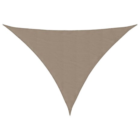 Zonnescherm driehoekig 4x5x6,4 m oxford stof taupe 2