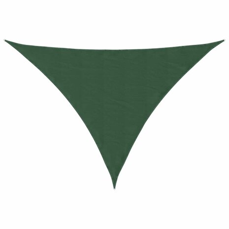 Zonnescherm driehoekig 2,5x2,5x3,5 m oxford stof donkergroen 2