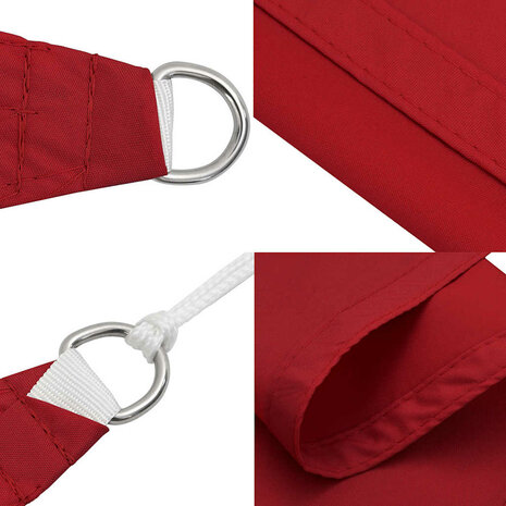 Zonnescherm vierkant 2x2 m oxford stof rood 6