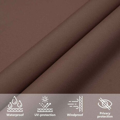 Zonnescherm vierkant 2,5x2,5 m oxford stof bruin 6