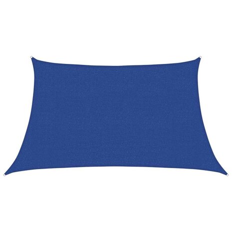 Zonnezeil 160 g/m&sup2; 3/4x2 m HDPE blauw 2