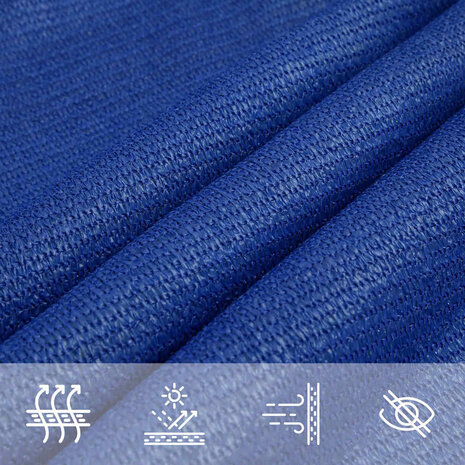 Zonnezeil 160 g/m&sup2; 3/4x2 m HDPE blauw 7