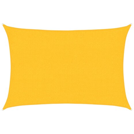 Zonnezeil 160 g/m&sup2; rechthoekig 2x2,5 m HDPE geel 2