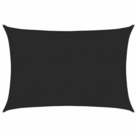 Zonnezeil 160 g/m&sup2; 2x2,5 m HDPE zwart 2