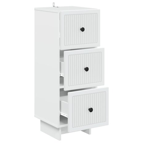 ladekast Wit 33 x 34,5 x 90 cm Bewerkt hout 5