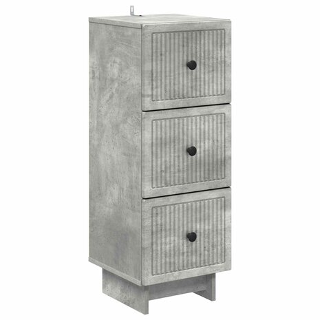 ladekast Betongrijs 33 x 34,5 x 90 cm Bewerkt hout 2