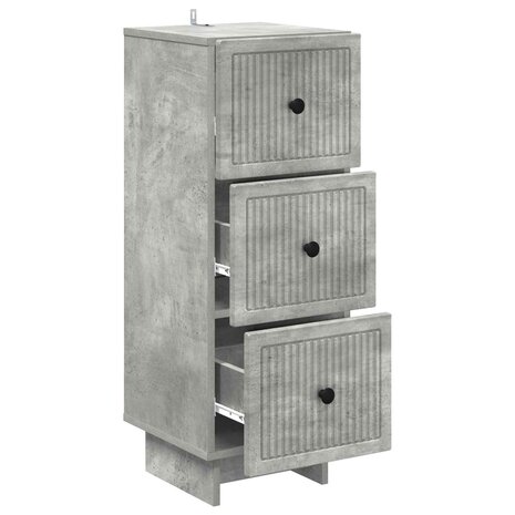ladekast Betongrijs 33 x 34,5 x 90 cm Bewerkt hout 5