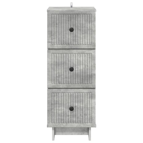 ladekast Betongrijs 33 x 34,5 x 90 cm Bewerkt hout 6