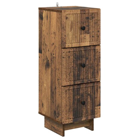 ladekast Oud hout 33 x 34,5 x 90 cm Bewerkt hout 2