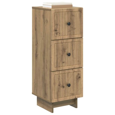 ladekast 33 x 34,5 x 90 cm Bewerkt hout Artisanaal eiken 3