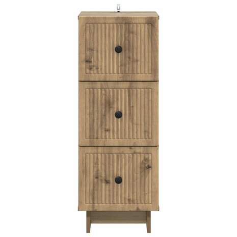 ladekast 33 x 34,5 x 90 cm Bewerkt hout Artisanaal eiken 6