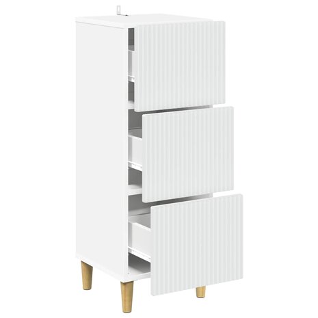 ladekast Wit 33 x 34,5 x 90 cm Bewerkt hout 5