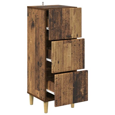 ladekast Oud hout 33 x 34,5 x 90 cm Bewerkt hout 5