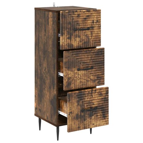 ladekast Gerookt eiken 33 x 34,5 x 89,5 cm Bewerkt hout 5