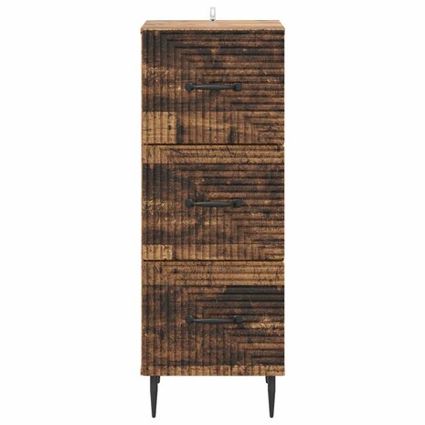 ladekast Oud hout 33 x 34,5 x 89,5 cm Bewerkt hout 6